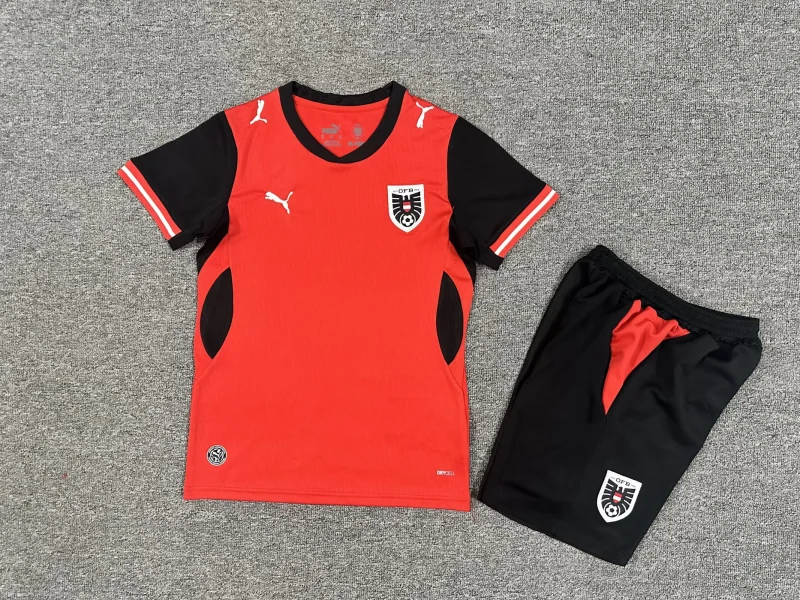 b197533d529e6fcf3e5d83ef44871bbb 2026 Austria Home Football Shirt Kids Size 1:1 Thai Quality