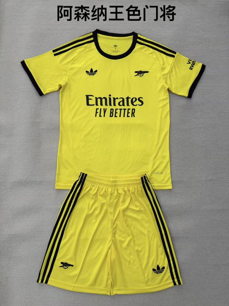 b38d9d03dd1c3e049cec460f5e1b0caf 2025/2026 Arsenal Goalkeeper Football Shirt Kids 1:1 Thai Quality