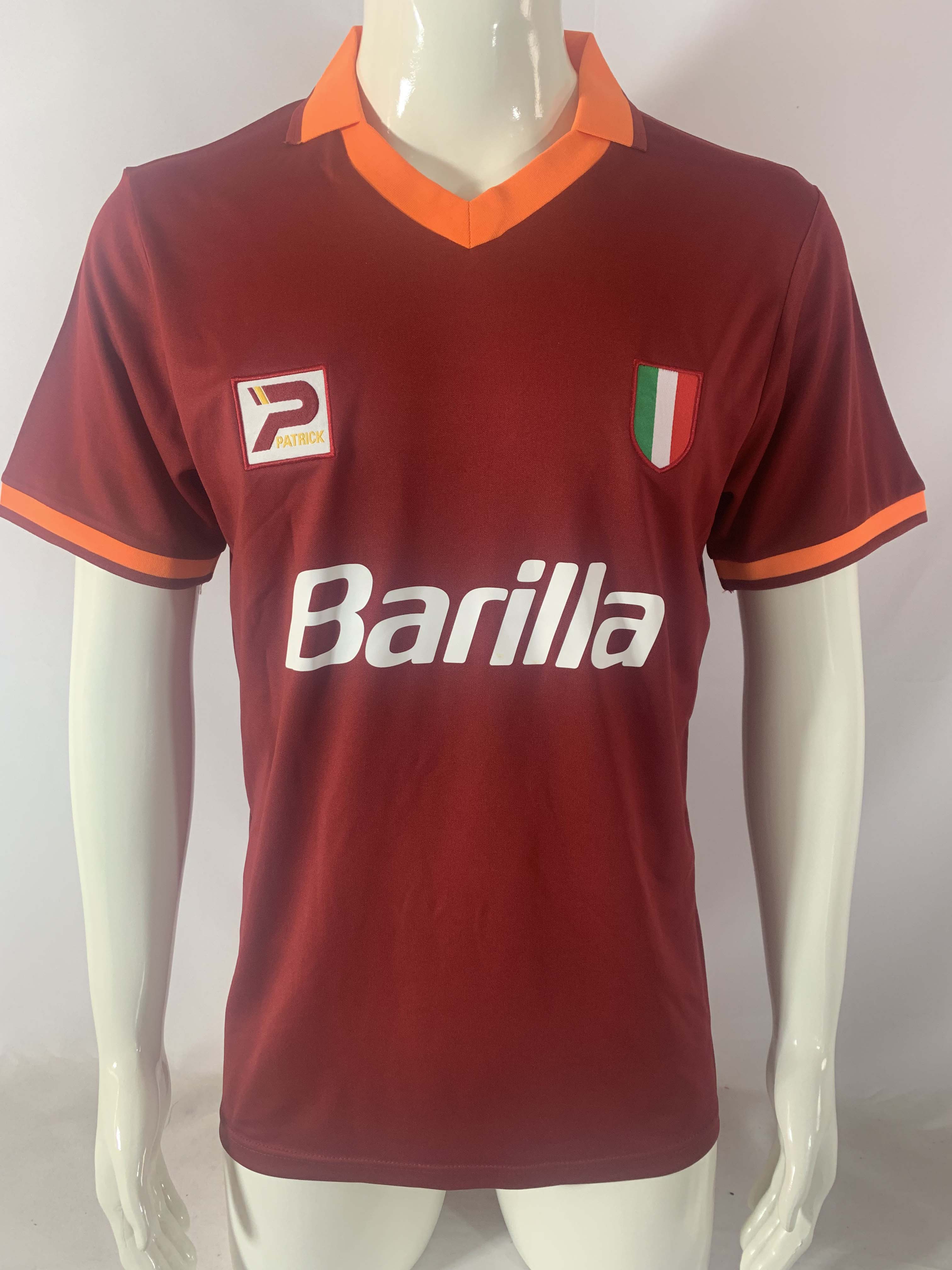b4e74cb3318c23d706756b93accb6df4 1983/1984 Retro AS Roma Home Football Shirt 1:1 Thai Quality