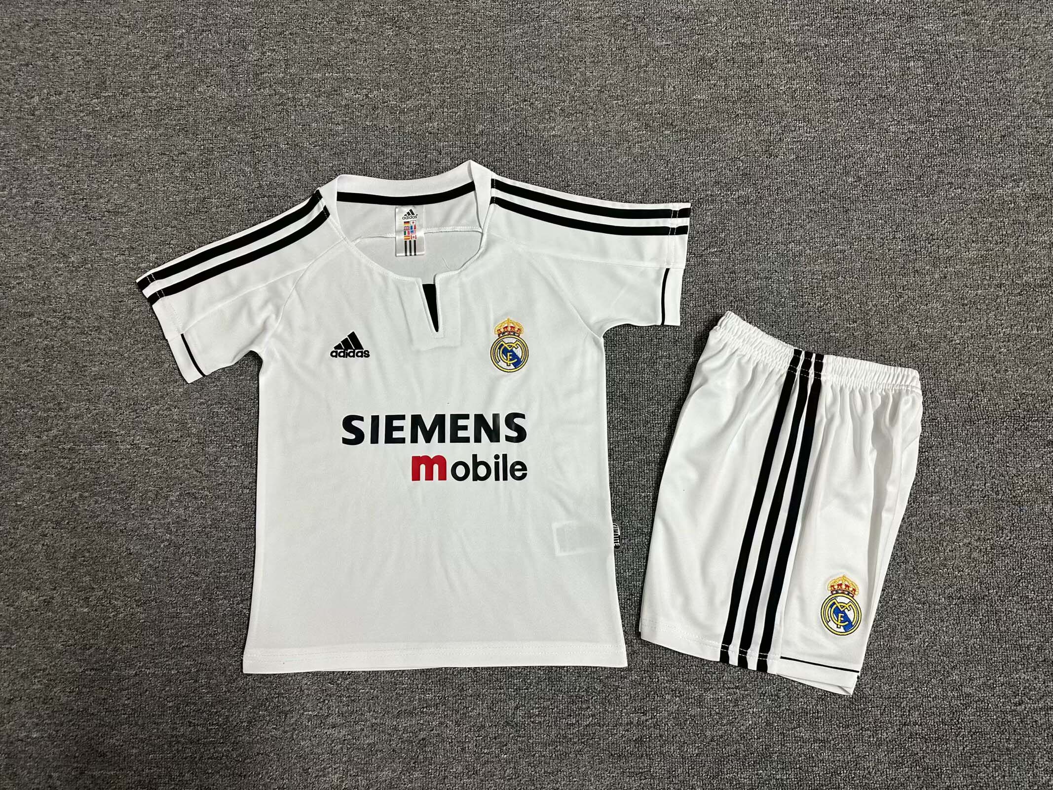 2003/2004 Retro Real Madrid Home Football Shirt Kids Size 1:1 Thai Quality