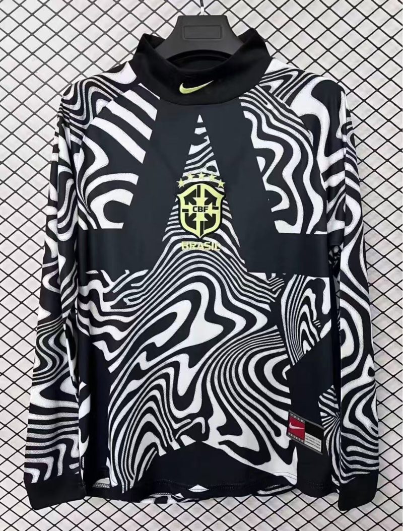 b5a777750690778213cb8b720abe9fae 2026 Long Sleeve Brazil Goalkeepers Football Shirt 1:1 Thai Quality