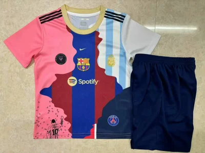 2025/2026 10# MESSI Barcelona/BL/Inter Miami/Argentina Football Shirt Kids Size 1:1 Thai Quality