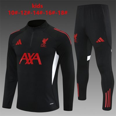 2025/2026 Liverpool Half-Pull Training Suit Football Shirt Kids Size
