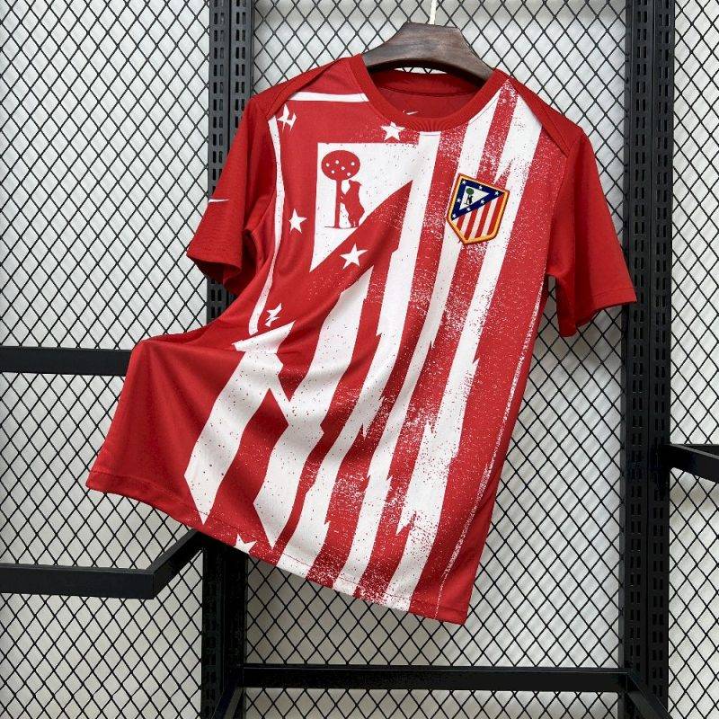 b9f5a79529b28ed43209cdfe9ff2964d 2025/2026 Atletico Madrid Pre-Match Football Shirt 1:1 Thai Quality