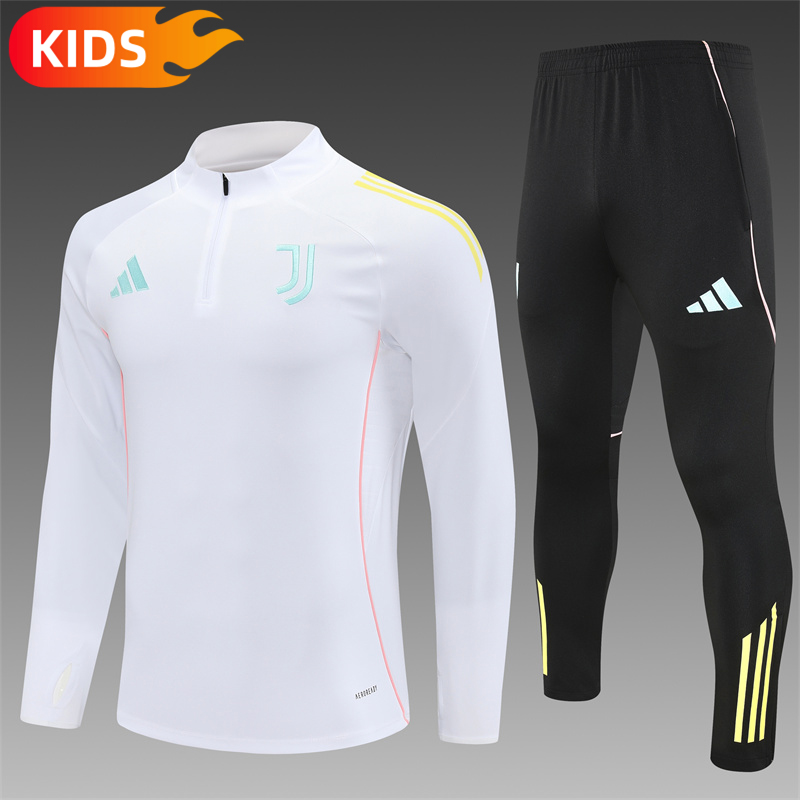 ba2ebebb0d00b2ea11055e12edc25c19 2025/2026 Juventus Half-Pull Training Wear Football Shirt Kids Size