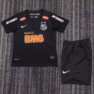 2012/13 Santos Black Football Shirt Kids Size 1:1 Thai Quality