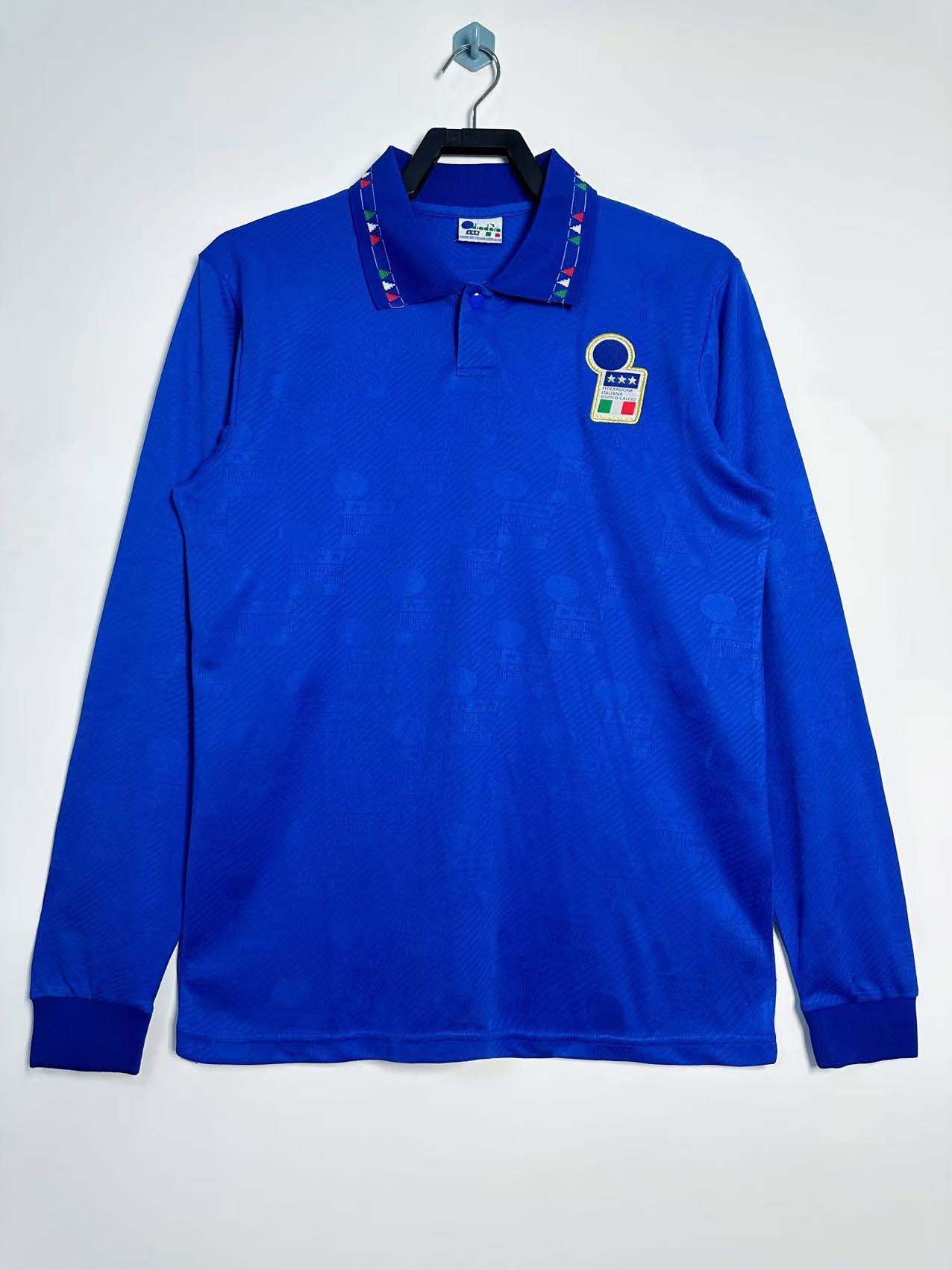 1994 Retro Long Sleeve Italy Home Football Shirt 1:1 Thai Quality