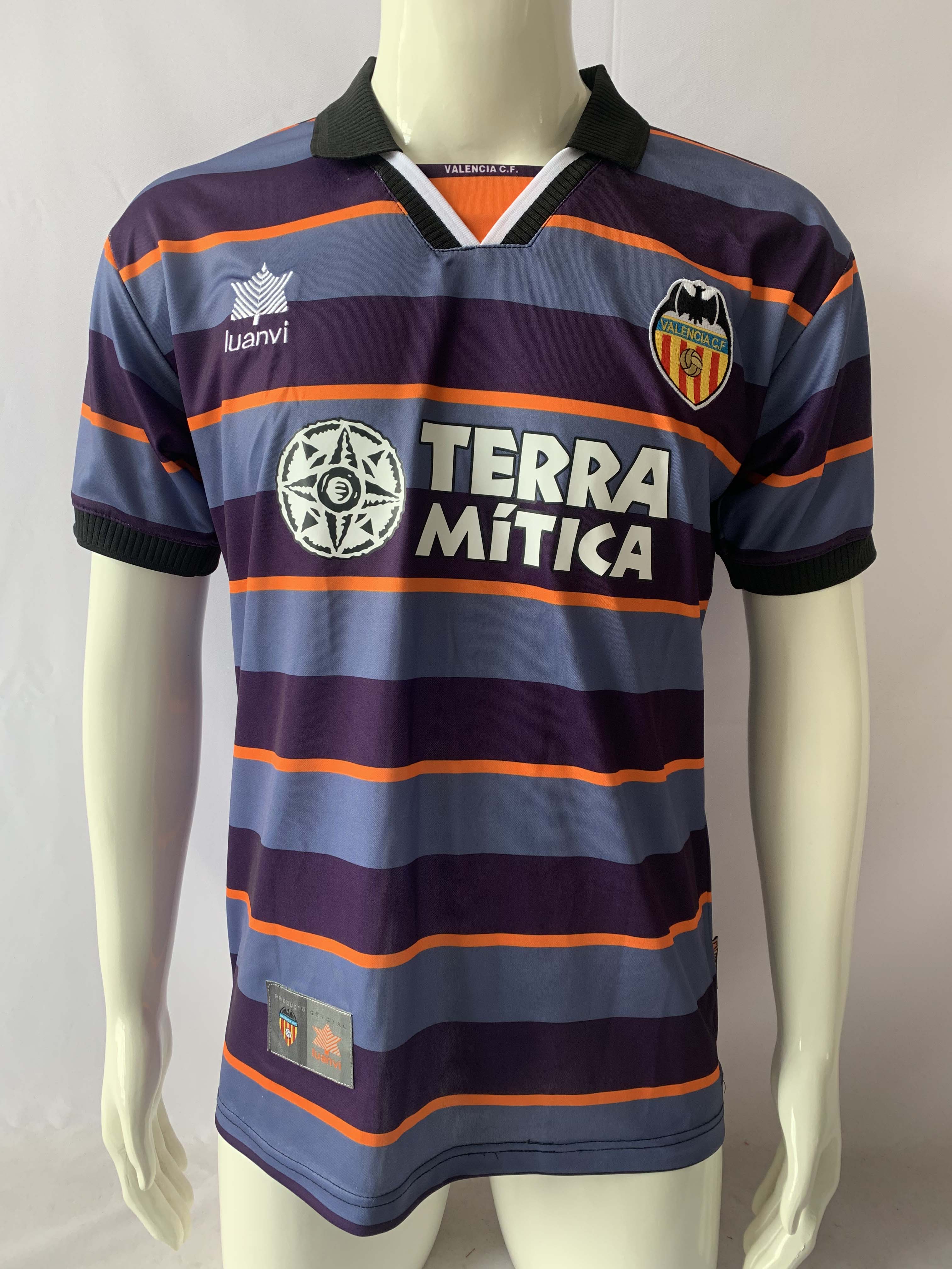 bd8aa02108f71b3afb35d63968114a4d 1999/2000 Retro Valencia Third Away Football Shirt 1:1 Thai Quality