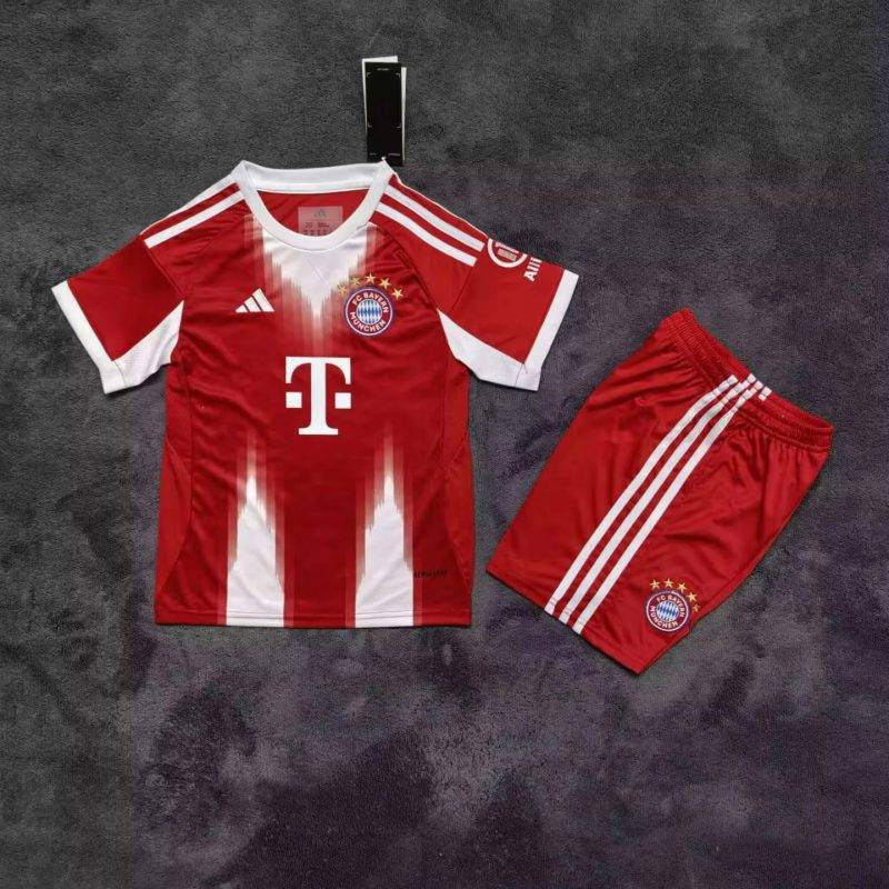 c11dc75b03bb77932752c642de1ab9e8 2025/2026 Bayern Munchen Home Football Shirt Kids Size 1:1 Thai Quality