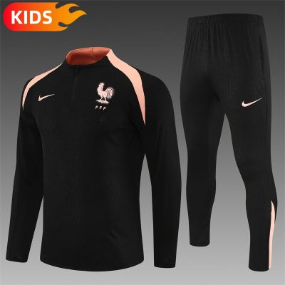 2025/2026 France Half-Pull Football Shirt Kids Size