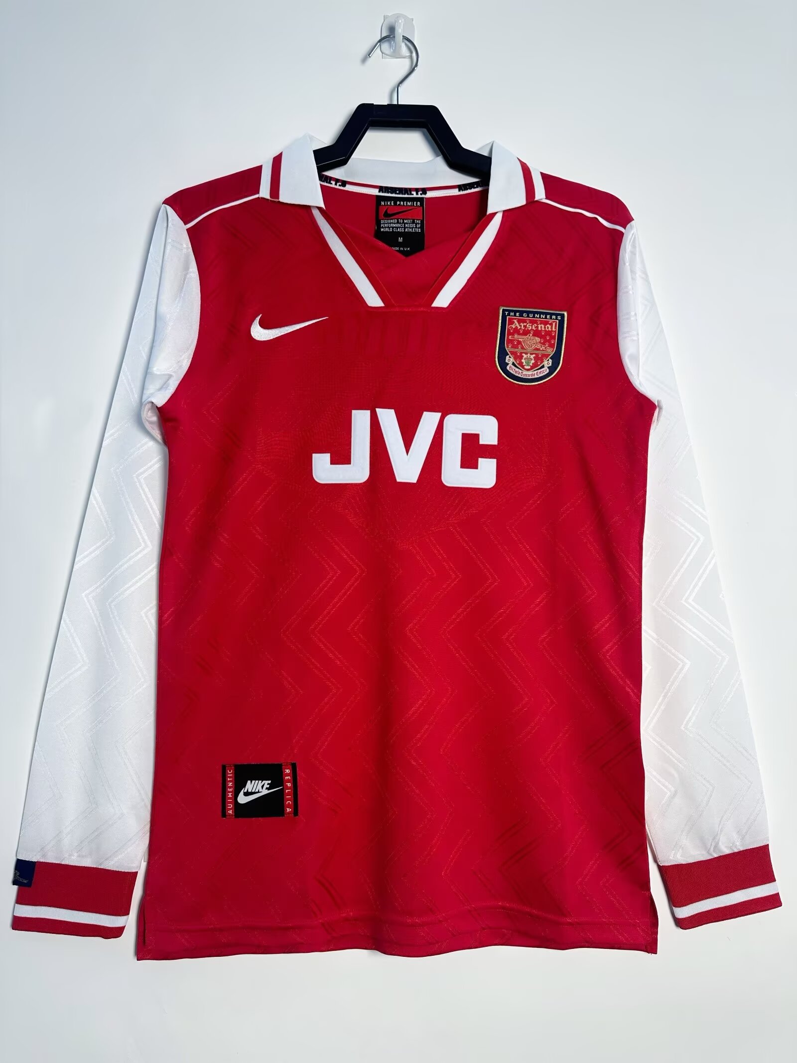 1996/1997 Retro Long Sleeve Arsenal Home Football Shirt 1:1 Thai Quality