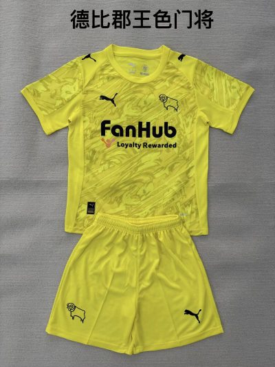 2025/2026 Derby County Goalkeeper Football Shirt Kids Size 1:1 Thai Quality