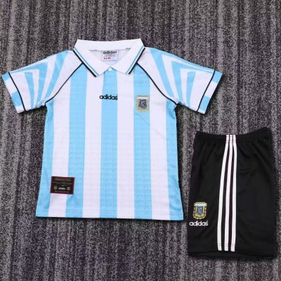 1996 Argentina Home Football Shirt Kids Size 1:1 Thai Quality