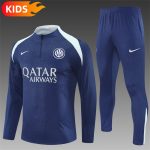 2025/2026 Inter Milan Half-Pull Training Suit Football Shirt Kids Size