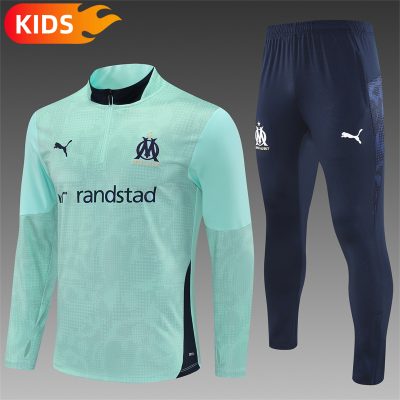 2025/2026 Olympique Marseille Half-Pull Training Wear Football Shirt Kids Size