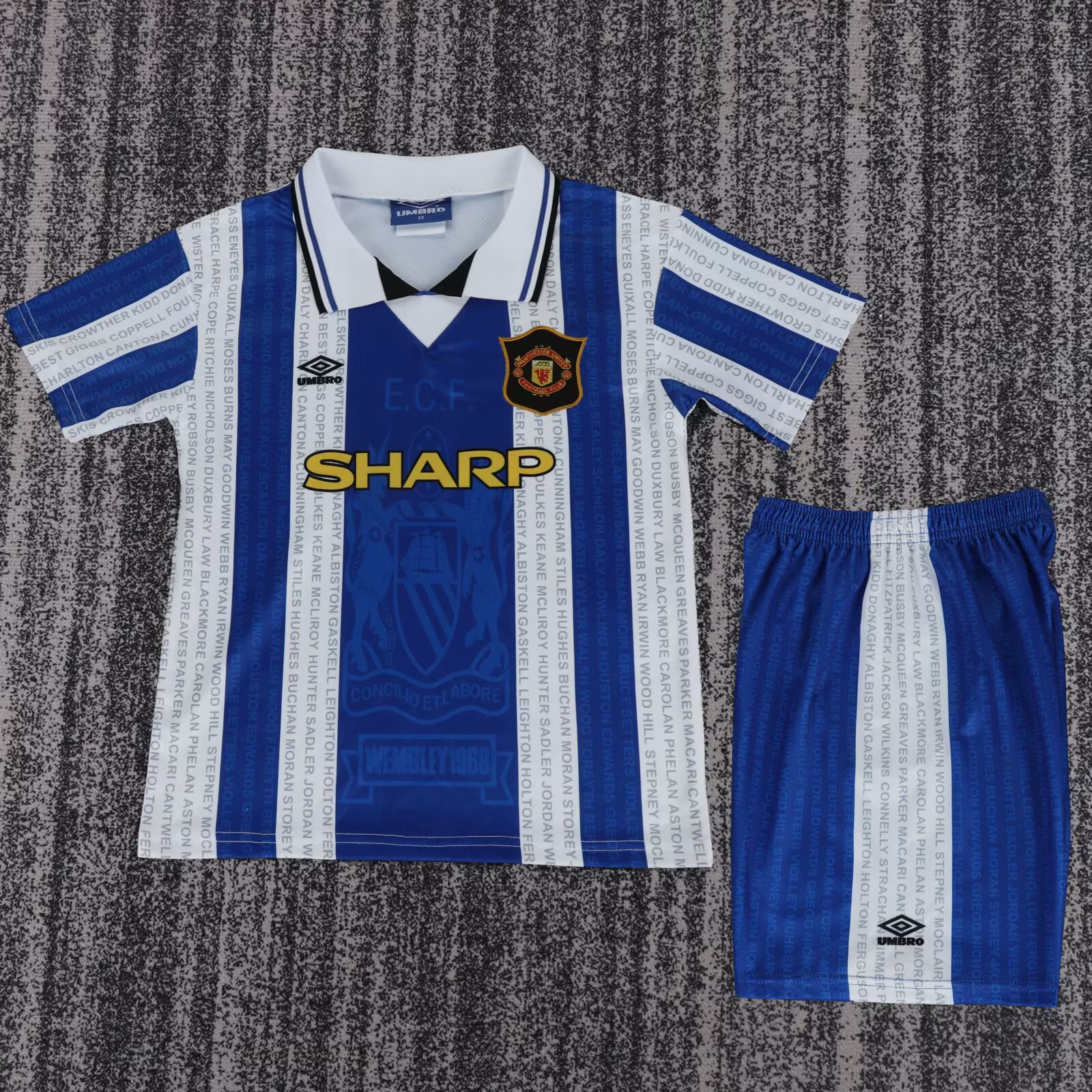 1994/1996 Retro Manchester United Third Away Football Shirt Kids Size 1:1 Thai Quality