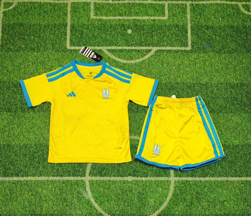 cc62fd75678f45b24b4f2c343938b337 2026 Ukraine Home Football Shirt Kids Size 1:1 Thai Quality