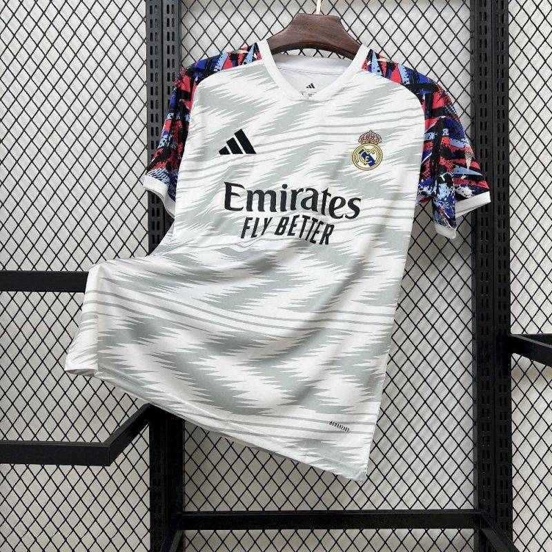 cd1e428fdd7f6f42ede531b02454061e 2025/2026 Real Madrid Pre-match uniform Football Shirt 1:1 Thai Quality