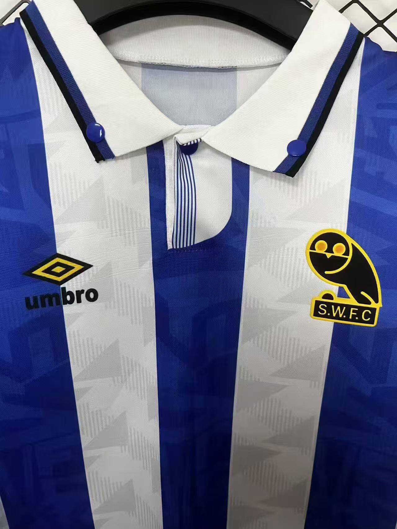 1991 Retro Sheffield Wednesday Home Football Shirt 1:1 Thai Quality - Image 3