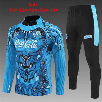 2025/2026 Napoli Half-Pull Training Suit Football Shirt Kids Size