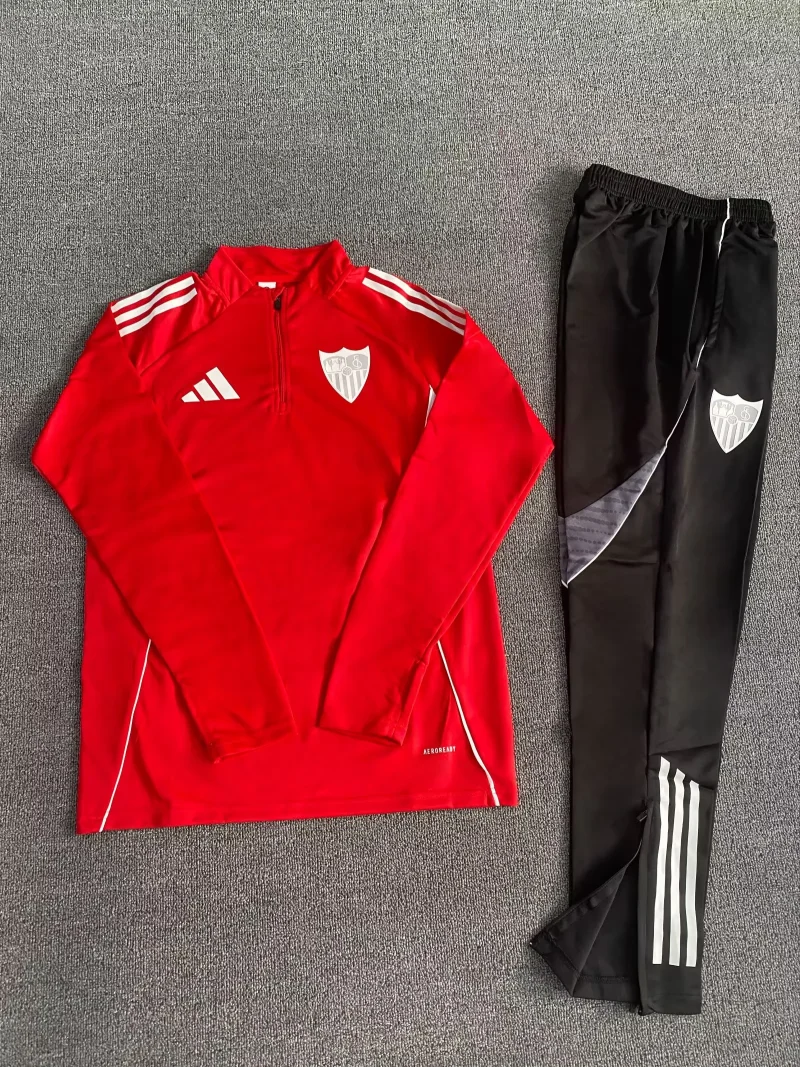 d0319eeb58efd4a5ab6d2f6181753b9c 2025/2026 Sevilla Half-Pull Training Wear Football Shirt