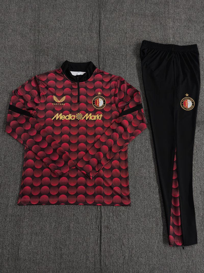 d1f5f4c468434fe4329f619c62e7f78f 25/26 Feyenoord Half-Pull Training Suit Football 1:1 Thai Quality Set
