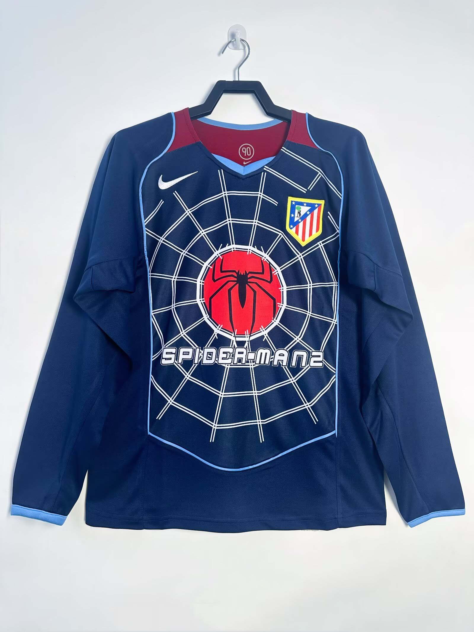 2004/2005 Retro Long Sleeve Atletico Madrid Away Football Shirt 1:1 Thai Quality