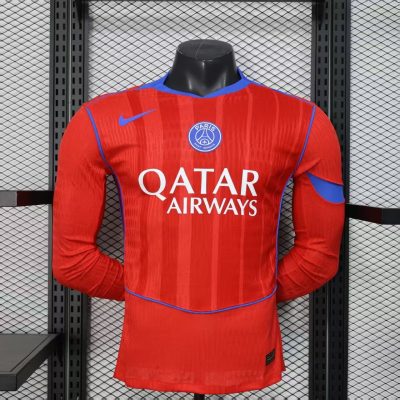 2025/2026 Player Version Long Sleeve Paris Saint-Germain third Football Shirt 1:1 Thai Quality