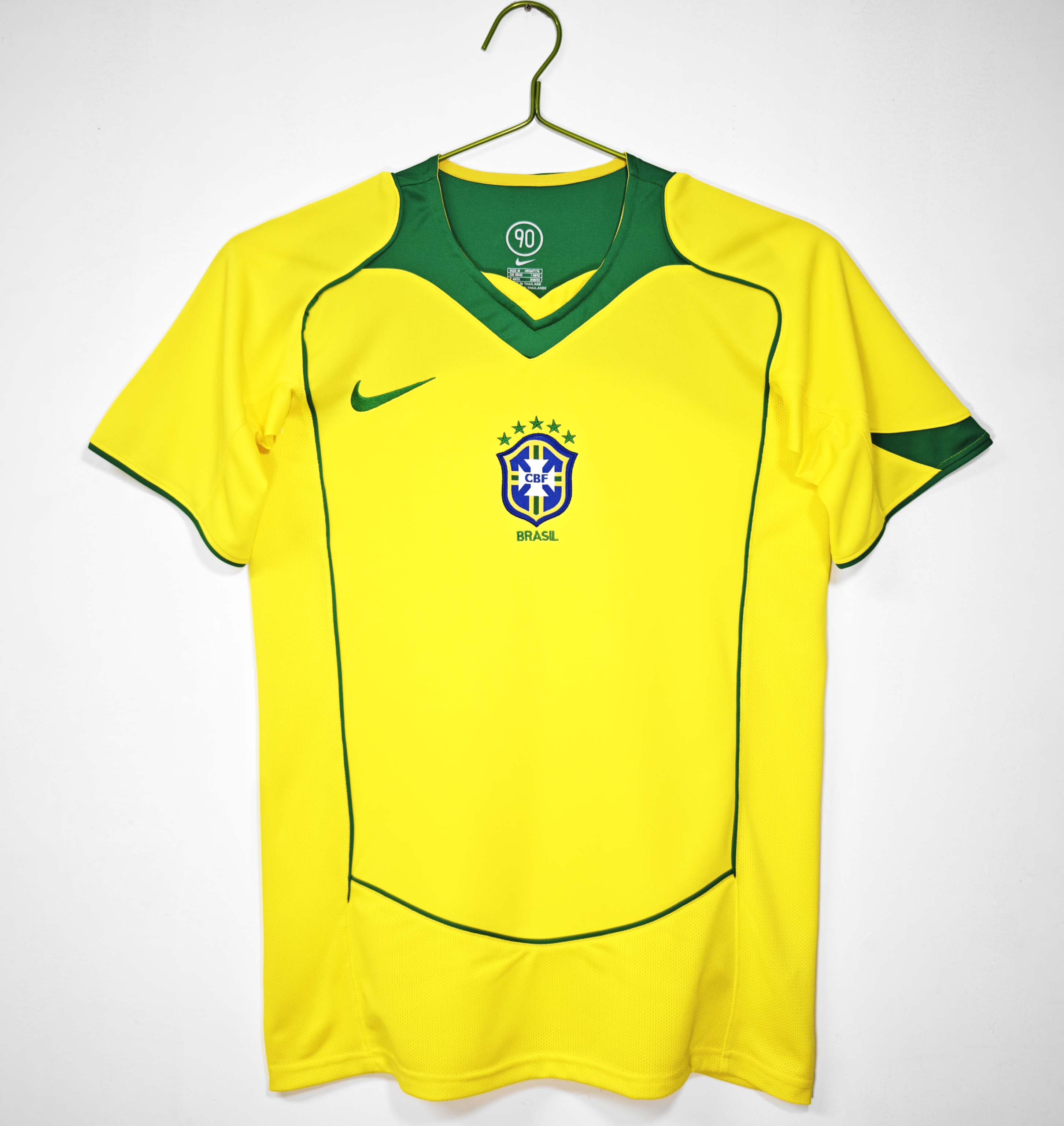 2004 Retro Brazil Home Football Shirt 1:1 Thai Quality