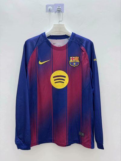 2025/2026 Barcelona Home Long Sleeve Football Shirt 1:1 Thai Quality