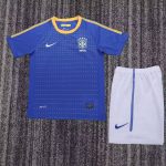 2010 Retro Brazil Away Football Shirt Kids Size 1:1 Thai Quality
