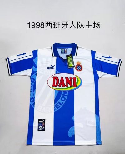 1998 RCD Espanyol Home Football Shirt 1:1 Thai Quality