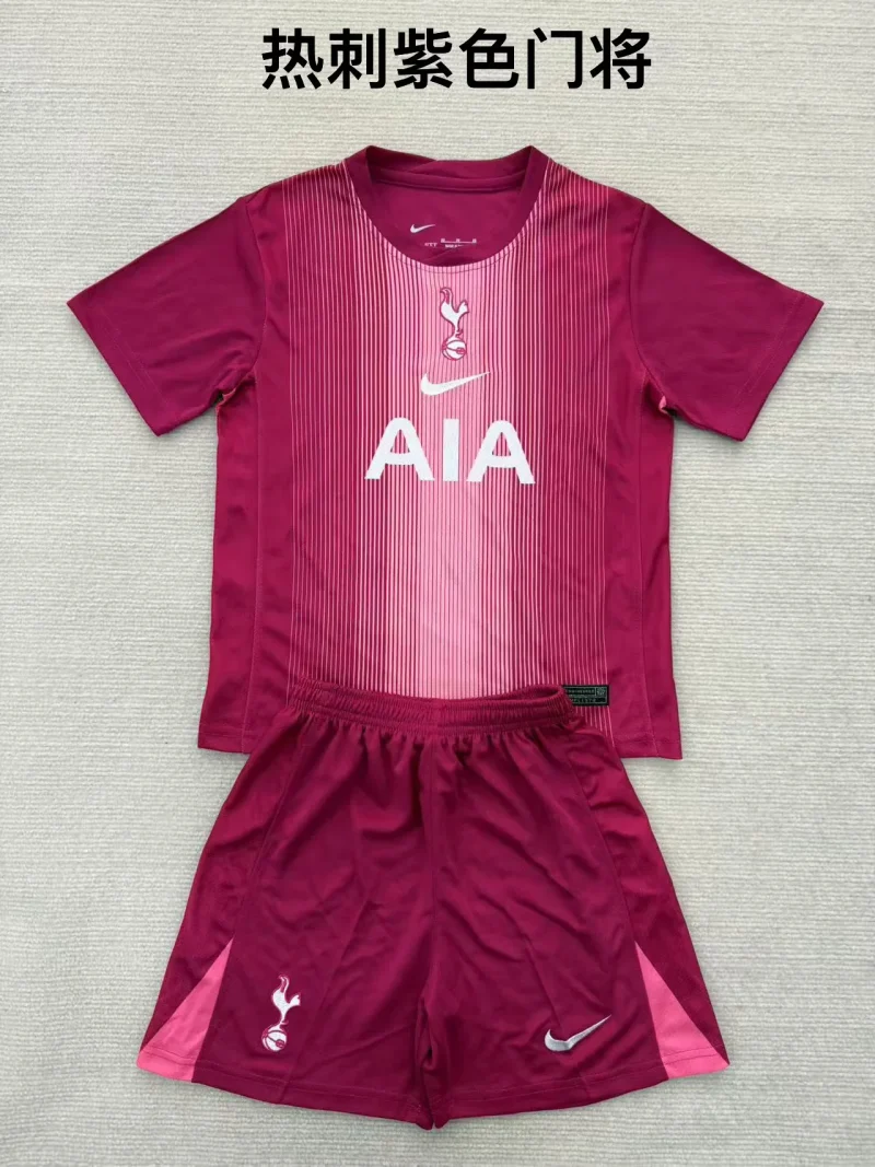 e51a408b9441fc35bf35f53e0a62d2fa 2025/2026 Tottenham Hotspur Goalkeeper Football Shirt Kids Size 1:1 Thai Quality