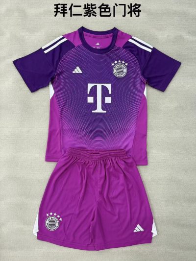 2025/2026 Bayern Munich Goalkeeper Football Shirt Kids Size 1:1 Thai Quality