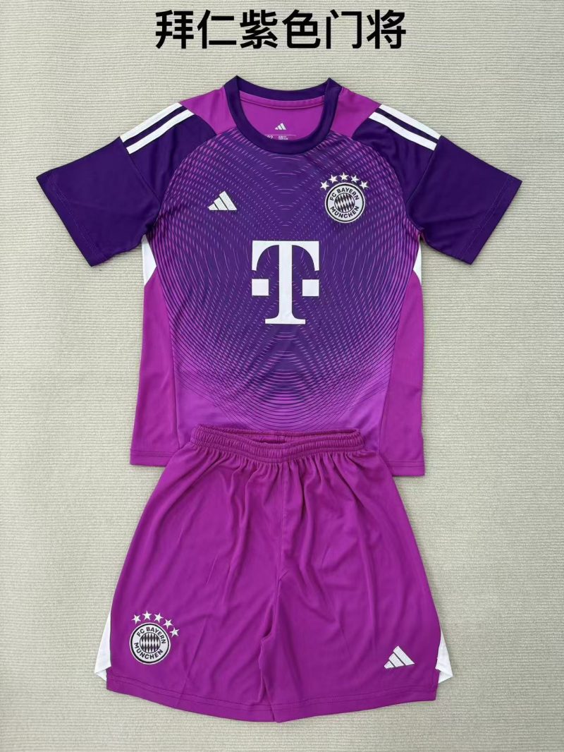 e59db0d38699817c0ae4b3cd6abb442e 2025/2026 Bayern Munich Goalkeeper Football Shirt Kids Size 1:1 Thai Quality