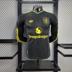 2025/2026 Long Sleeve Player Version Manchester United Away Football Shirt 1:1 Thai Quality