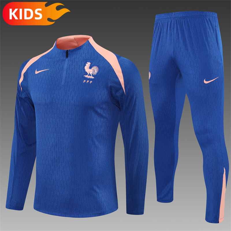ed2f6695987d54763822af317168f678 2025/2026 France Half-Pull Training Wear Football Shirt Kids Size