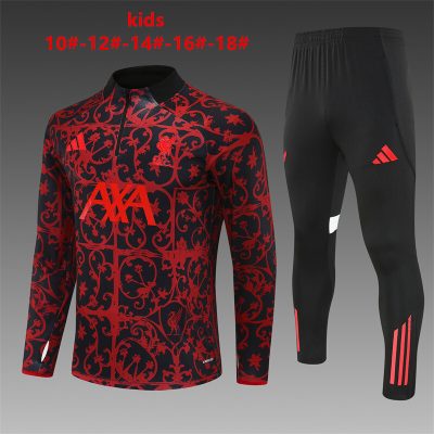 2025/2026 Liverpool Half-Pull Training Suit Football Shirt Kids Size
