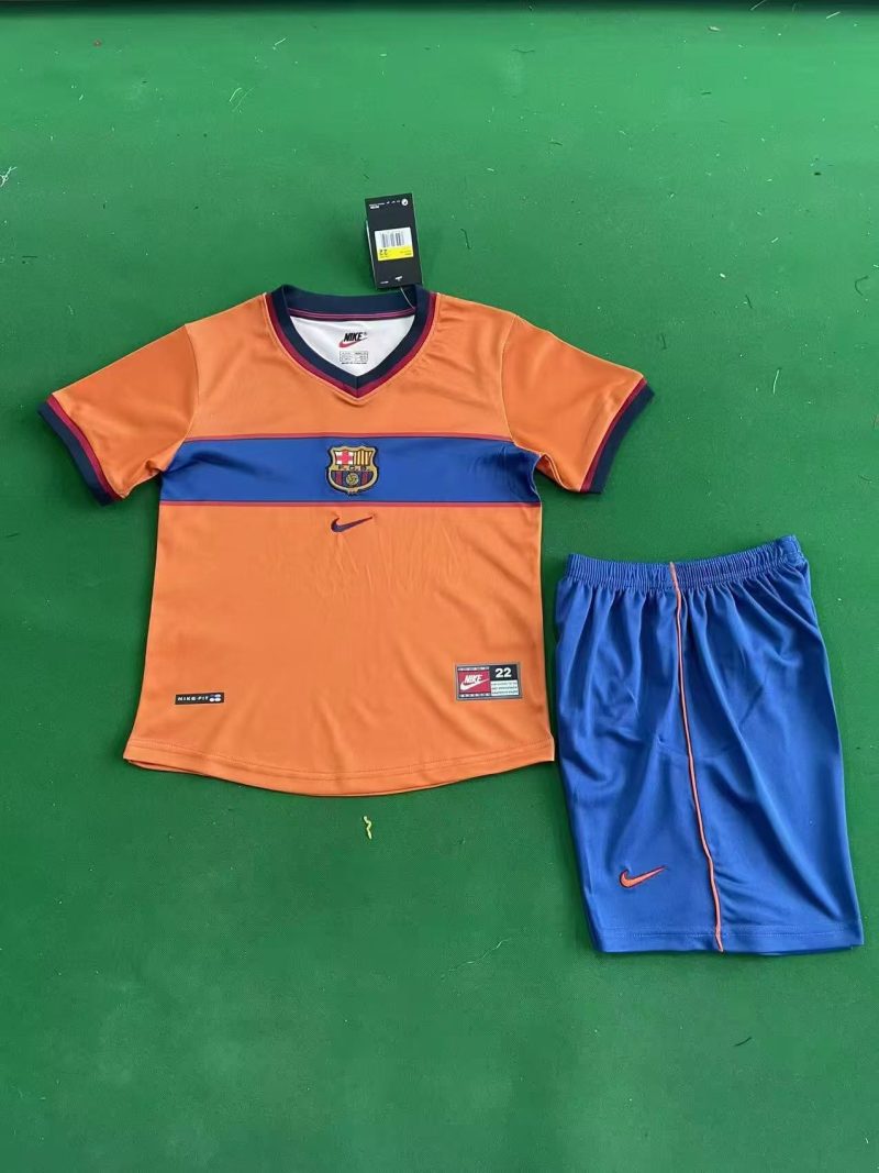 f36feabbc1448c69a51e24a6e559ab3b 1998/99 Barcelona Third Football Shirt Kids Size 1:1 Thai Quality