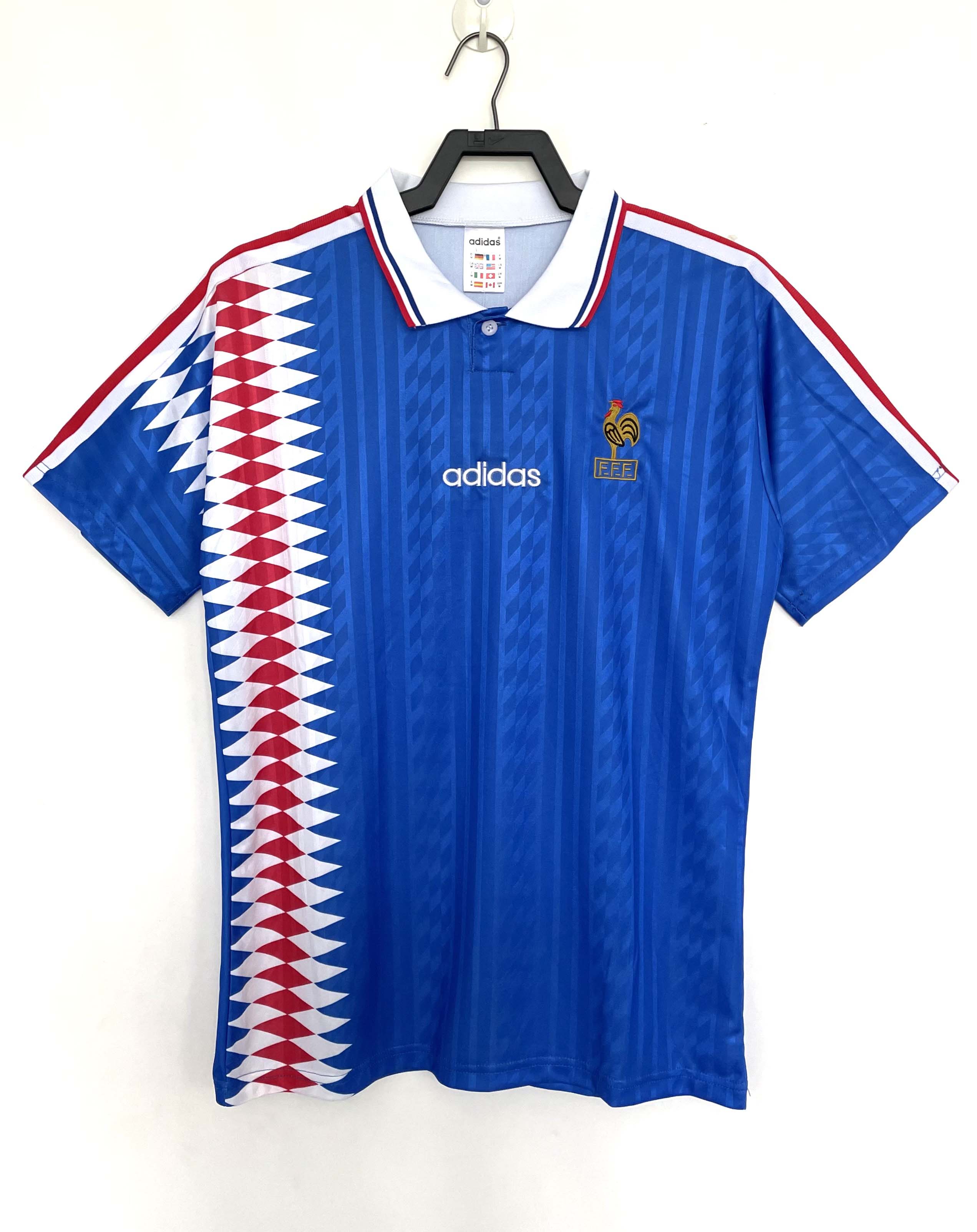 1994 Retro France Home Football Shirt 1:1 Thai Quality