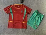 2002 Retro Portugal Home Football Shirt Kids Size 1:1 Thai Quality
