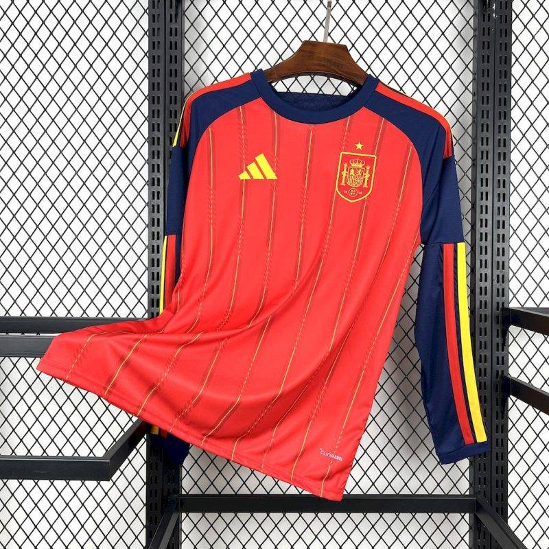 fa8dd4c5c1b9377e8478e7e50f249e3e 2026 Long Sleeve Spain Home Football Shirt 1:1 Thai Quality