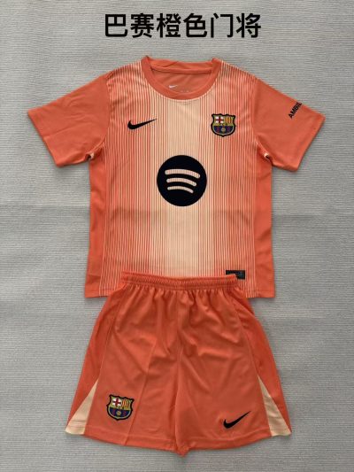 2025/2026 Barcelona Goalkeeper Football Shirt Kids Size 1:1 Thai Quality