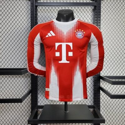 2025/2025 Long Sleeve Player Version Bayern Munchen Home Football Shirt 1:1 Thai Quality