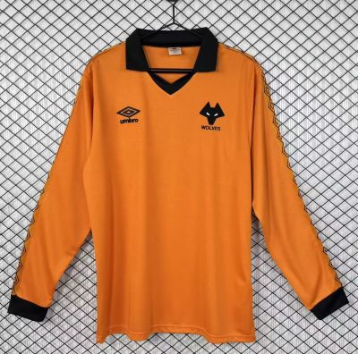 1980/1981 Retro Long sleeves Wolverhampton Wanderers Home Football Shirt 1:1 Thai Quality