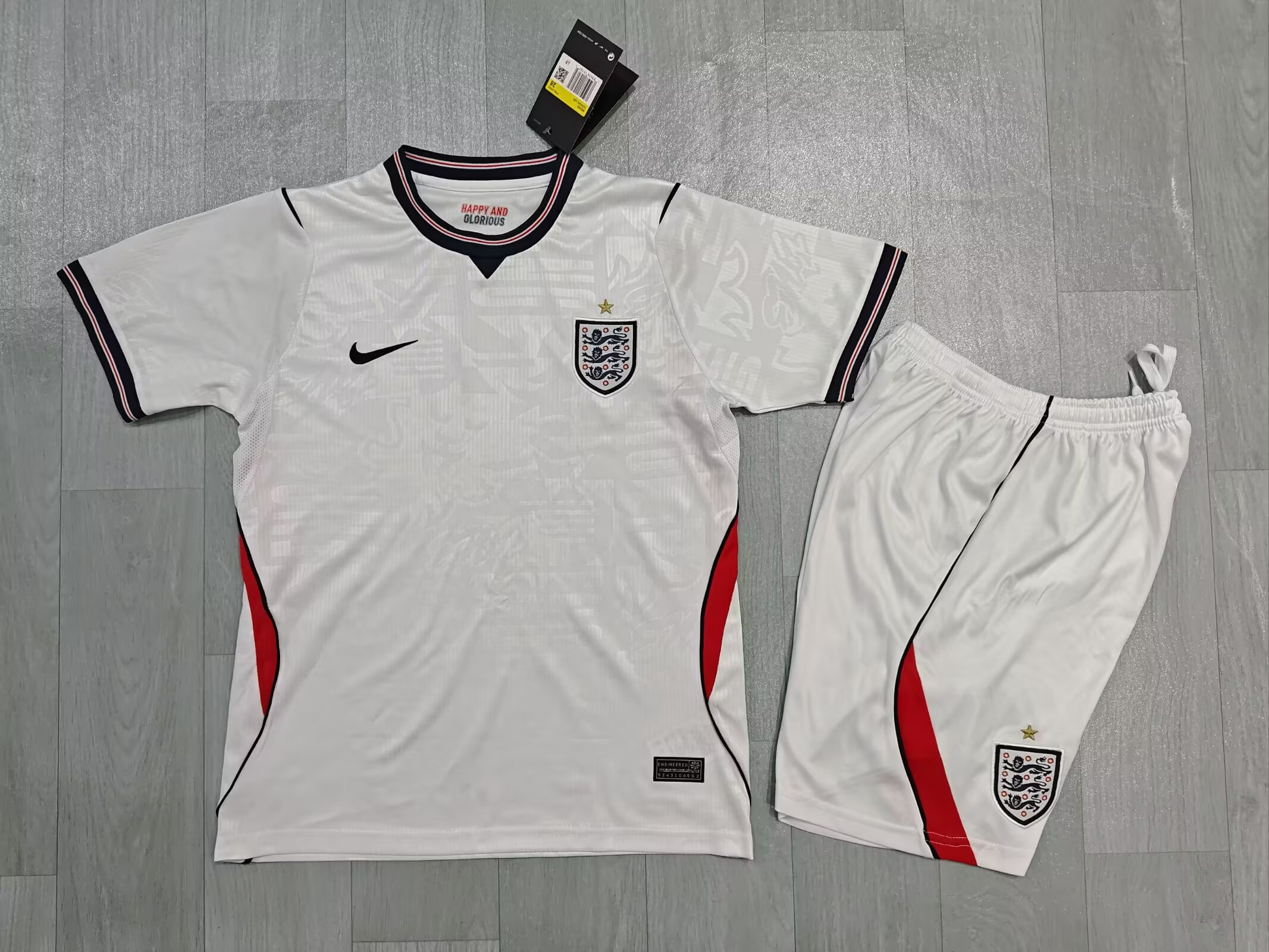 2026 England Home Football Shirt Kids Size 1:1 Thai Quality