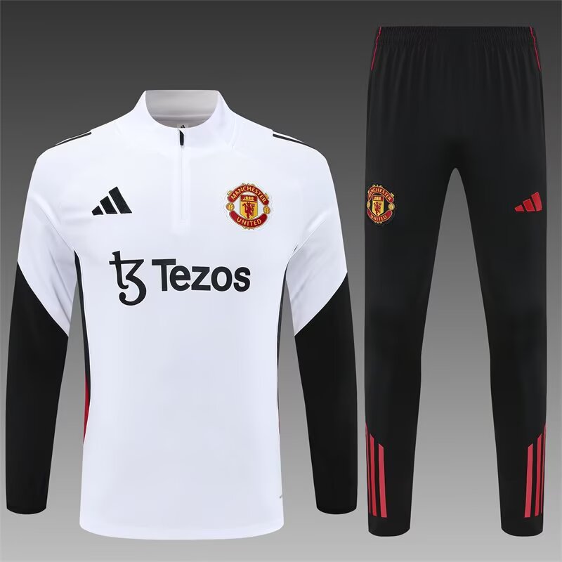 2025/2026 Manchester United Half-Pull Training Suit Football Shirt 1:1 Thai Quality Set