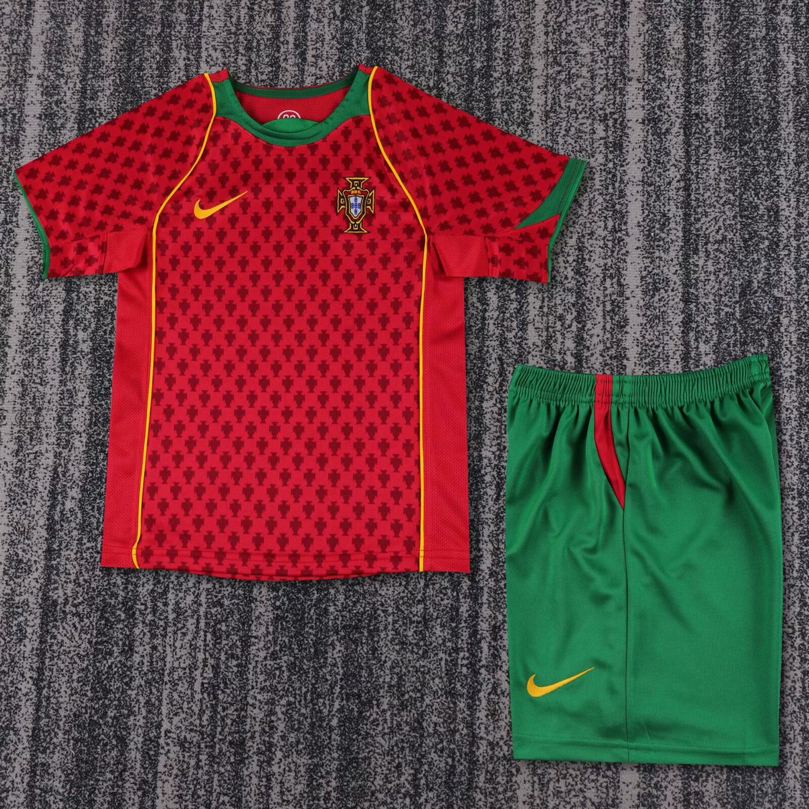 2004 Retro Portugal Home Football Shirt Kids Size 1:1 Thai Quality