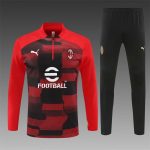 2024/2025 AC Milan Half-Pull Training Wear Red Football Shirt