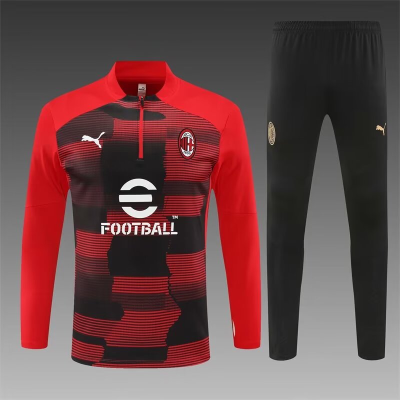 066c6890ad60ab7c82605e76689c77c8 2024/2025 AC Milan Half-Pull Training Wear Red Football Shirt